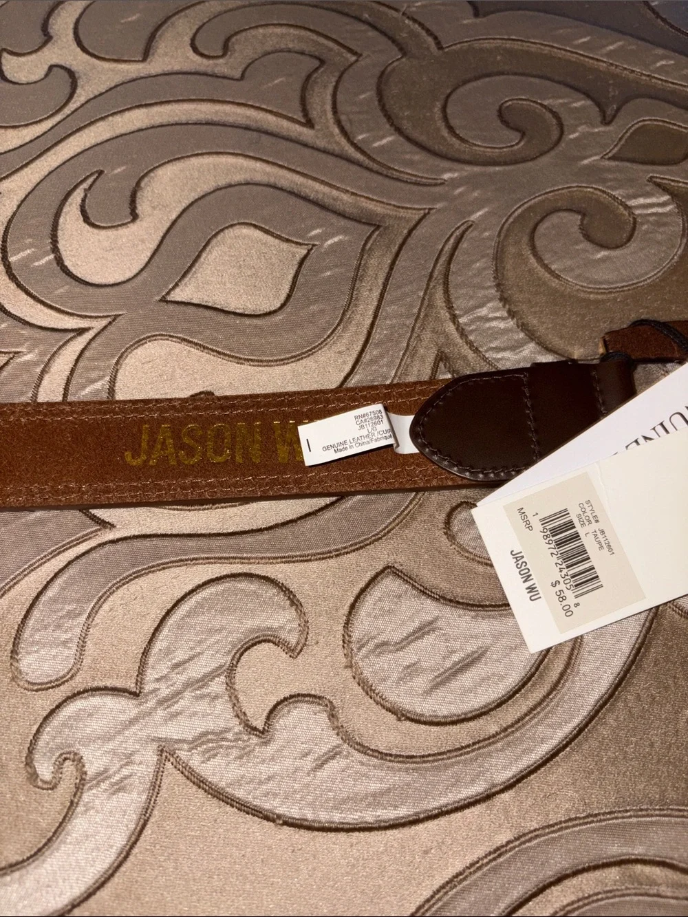 Jason Wu Brown Leather Women’s Large Belt NWT